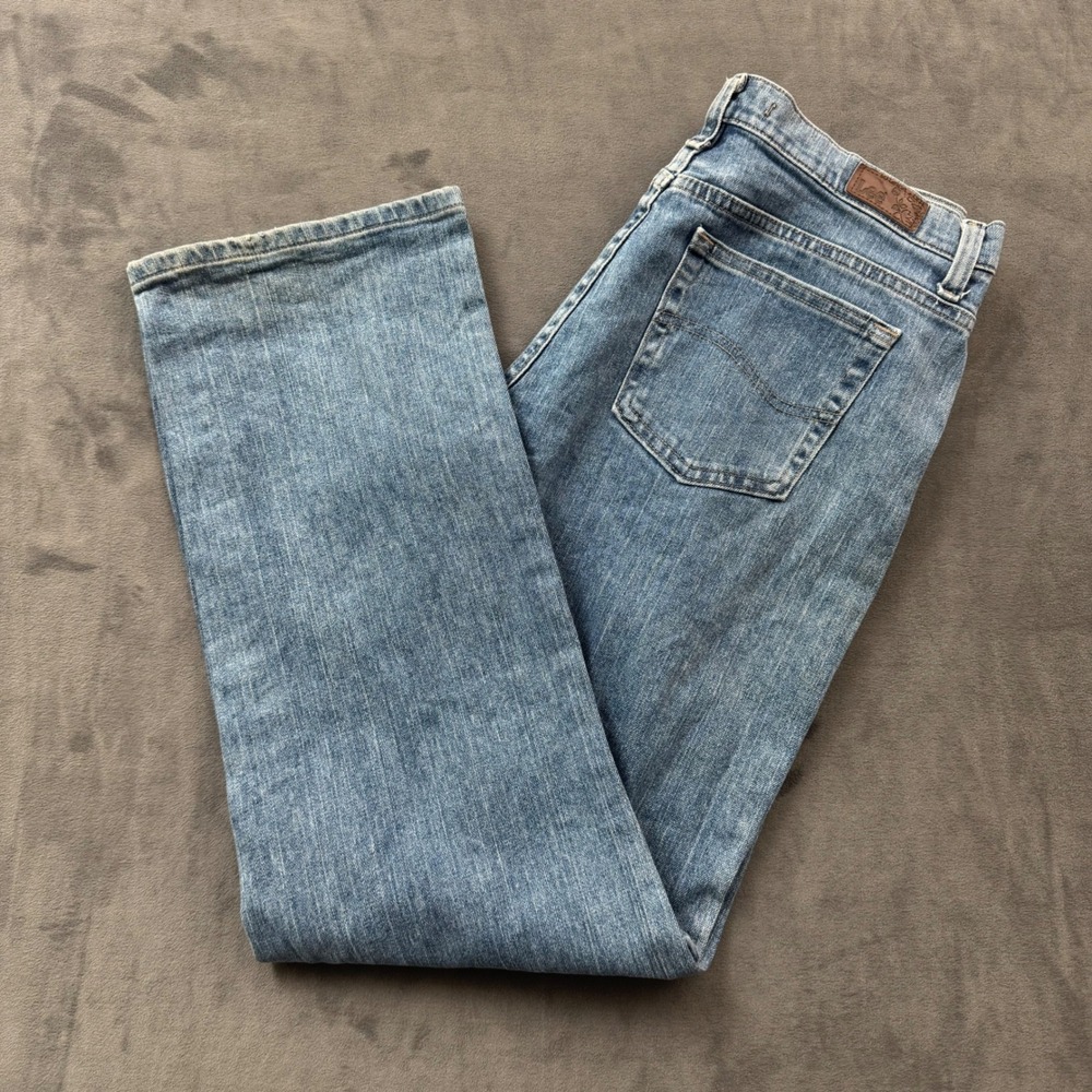 Lee Relaxed Straight Leg Jeans Medium Wash Blue Denim 12M 3051843